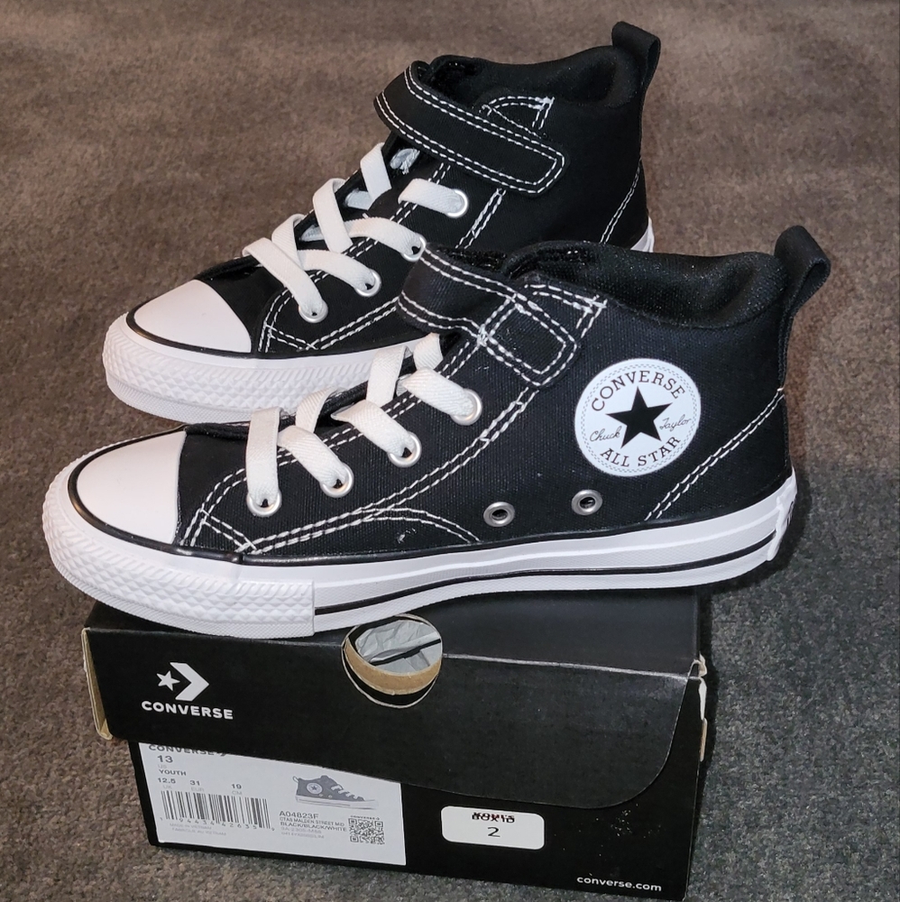 Converse Black Mid-Top Sneakers